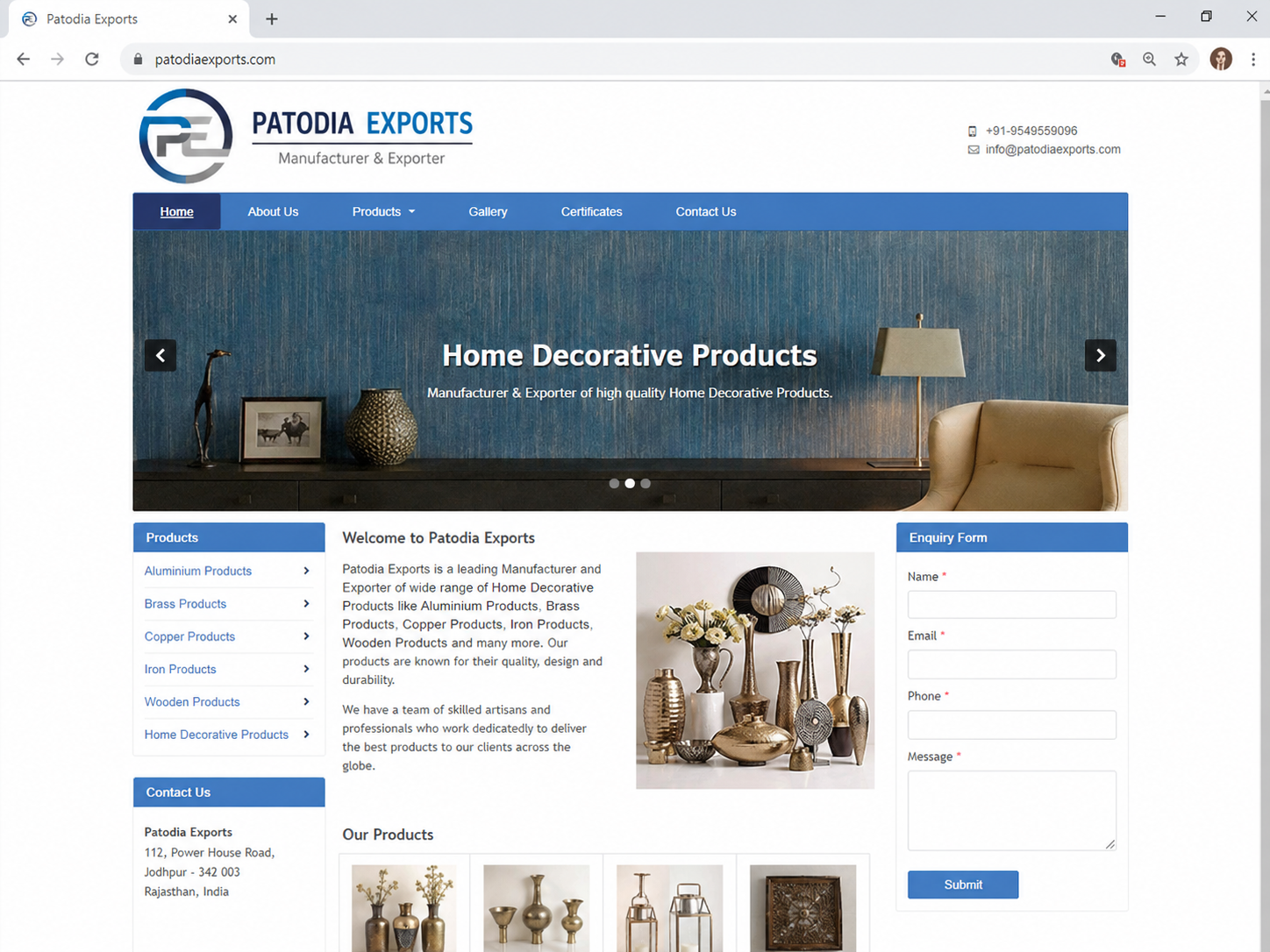 Old Patodia Exports Website